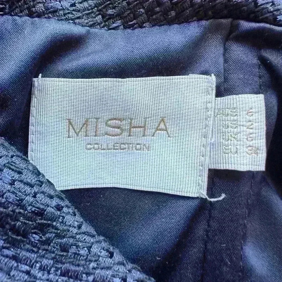 MISHA Collection Dahlia Off The Shoulder Navy Blue Mini Dress Women’s 2 - Picture 8 of 9